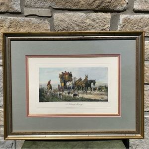 Color Lithograph of G Wright “A February Morning” by EW Savory Ltd Bristol